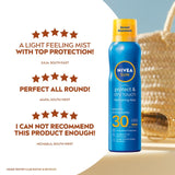 Nivea Sun Protect & Dry Touch SPF 30 Mist sunscreen spray 200ml, imported from the UK