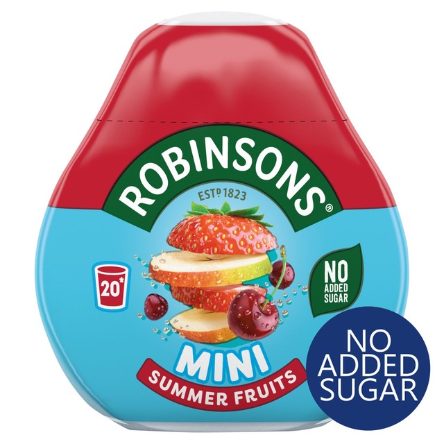 Robinsons Summer Fruits No Added Sugar Squash 66ml, imported from the UK