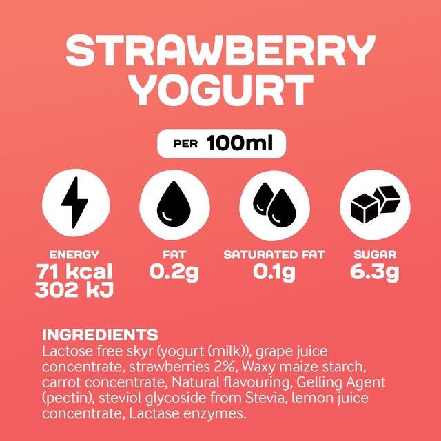 Arla Protein Strawberry Flavoured Strained Yoghurt Pot 200g - British product
