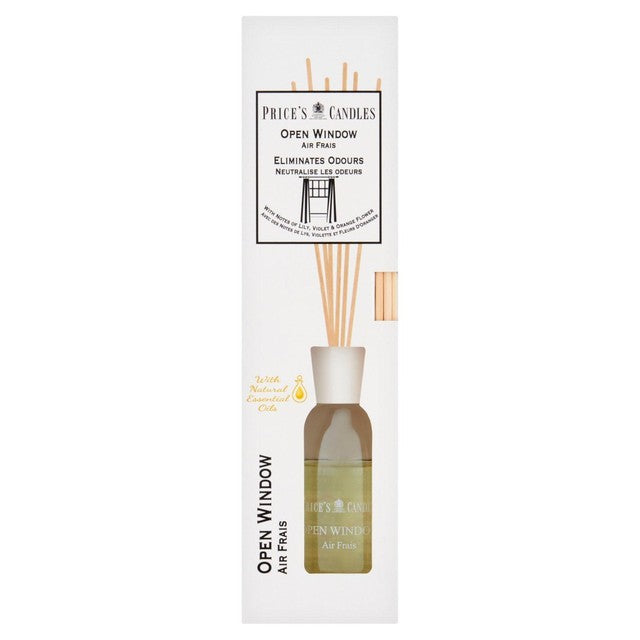 Price's Candles reed diffuser basil patchouli geranium 100ml, imported from the UK