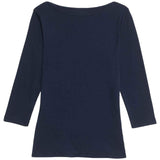 M&S Women's Cotton Top Navy Size 14, imported from the UK