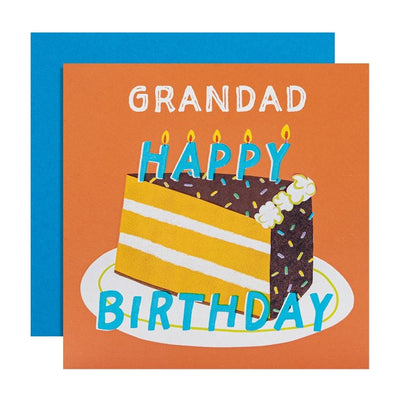 M&S Grandad Cake Happy Birthday Card 15cm x 15cm