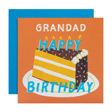 M&S Grandad Cake birthday card 15cm x 15cm, imported from the UK