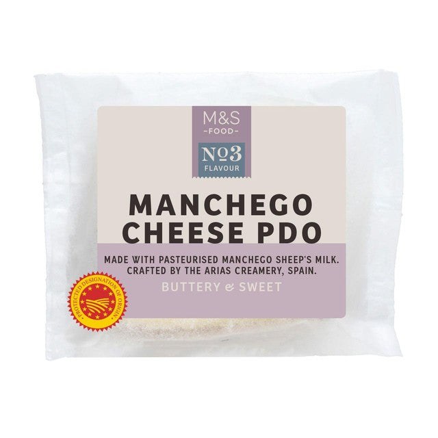 M&S Manchego Cheese PDO 200g, imported from the UK
