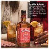Jack Daniel's Tennessee Fire cinnamon whiskey 70cl, UK version