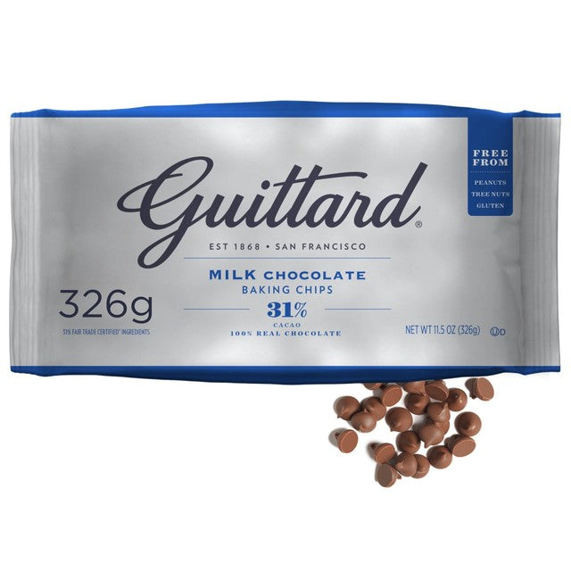 Guittard milk chocolate baking chips 31% 326g, UK version