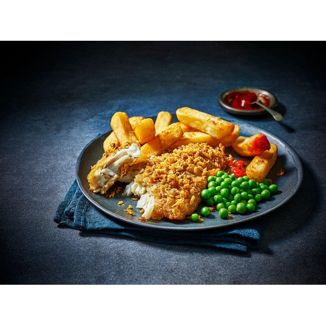M&S battered cod fillets frozen 500g, imported from the UK