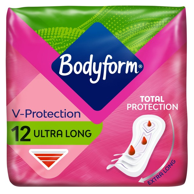 Bodyform Ultra Long sanitary towels 12 pack - British product