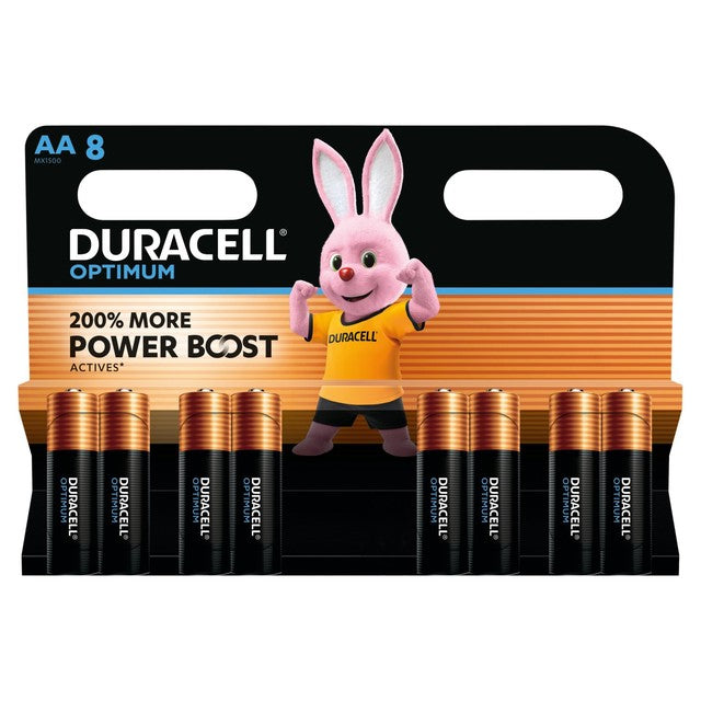 Duracell Optimum AA batteries 8-pack - British product