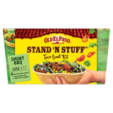 Old El Paso smoky BBQ taco kit with soft tortillas and sauce, 350g, imported from the UK
