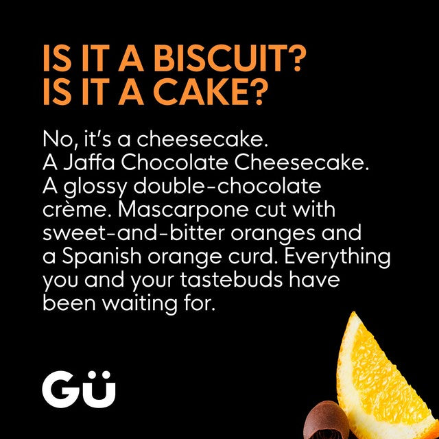 Gu Jaffa & chocolate cheesecake dessert 2 x 86g - British product