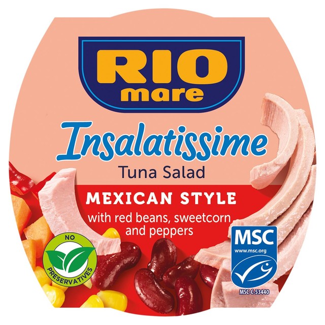 Rio Mare Tuna Salad Mexican Style 160g, imported from the UK