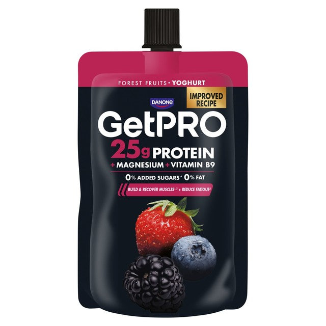 GetPro High Protein Forest Fruits Yoghurt Pouch 200g, UK version