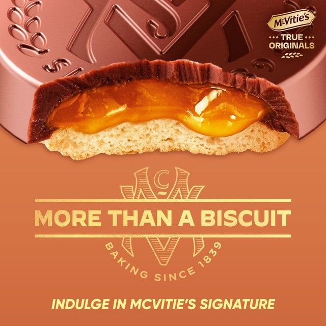 McVitie's Signature Caramel Chocolate Rounds biscuits 109g, imported from the UK
