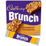Cadbury Brunch Peanut Wholegrain Cereal Bars Pack 4 x 28g