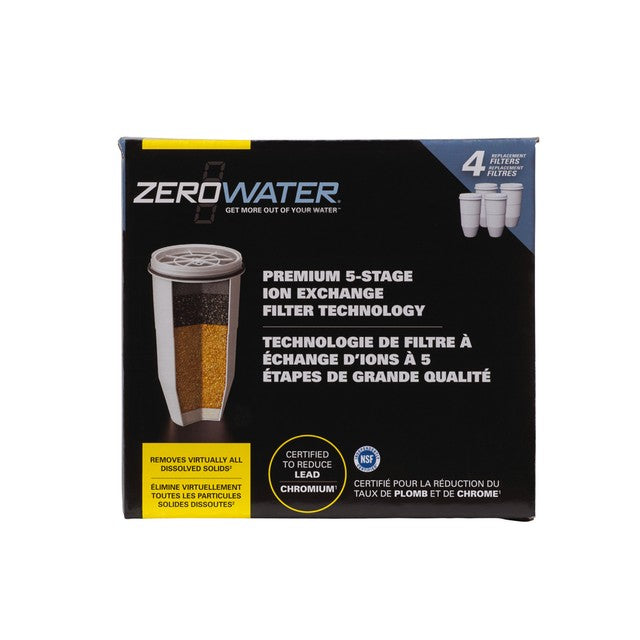 ZeroWater Replacement Water Filters - 4 pack