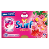 Surf Tropical Lily laundry detergent capsules 15 washes (British brand)