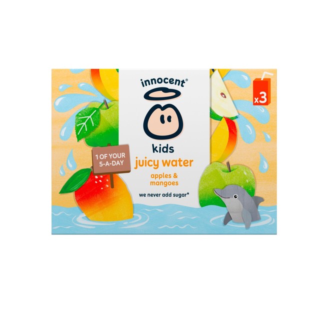 Innocent Kids Juicy Water apples and mangoes 3 x 200ml, UK version