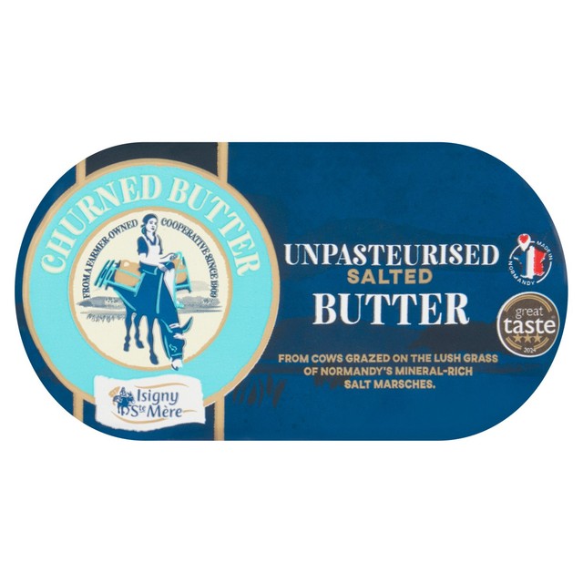 Isigny Sainte-Mere Unpasteurised Salted Butter 250g, UK version