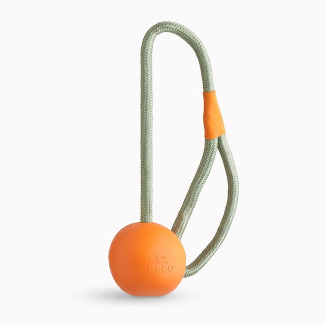 Beco Natural Rubber Slinger Ball Orange - British product