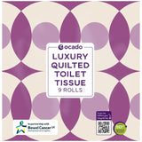 Ocado luxury quilted toilet tissue 9 rolls, imported from the UK