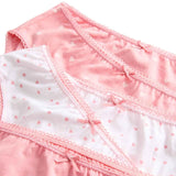 M&S girls cotton heart knickers pink mix 8-9 years, imported from the UK