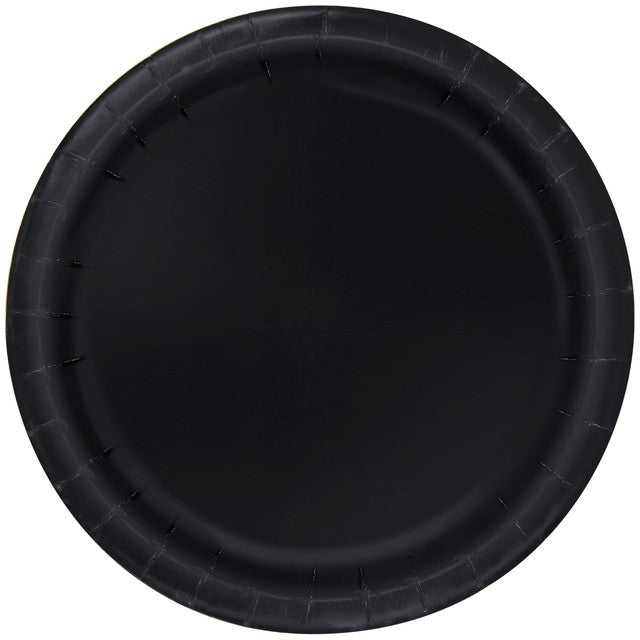 Midnight Black Paper Party Plates