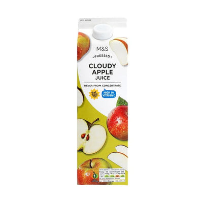M&S Uklar Eplepresset Juice 1L