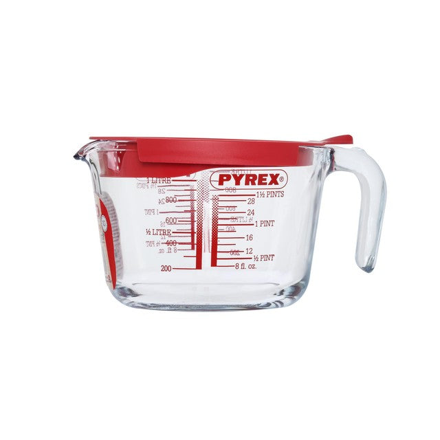 Pyrex Jug with Lid 1L, imported from the UK