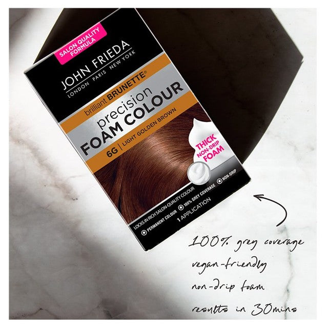 John Frieda Foam Hair Colour Natural Black 2N Kit, UK version