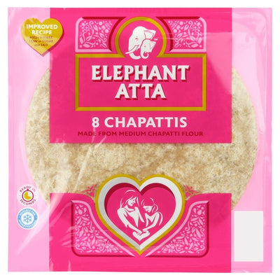 Elephant Atta Ready to Eat Chapattis 8 Pack