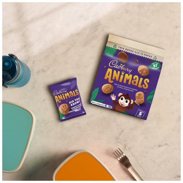 Cadbury Animals chocolate biscuit snack packs 5 x 19.9g - British product