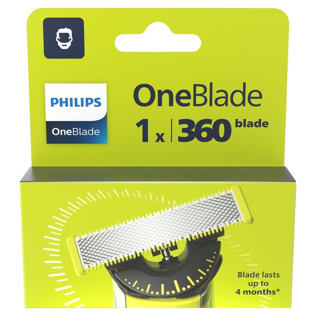 Philips OneBlade 360 Flex replacement blade, imported from the UK