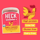 Heck Simply Chicken chipolatas 340g, UK version
