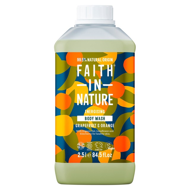 Faith In Nature grapefruit and orange body wash 2.5L - British product