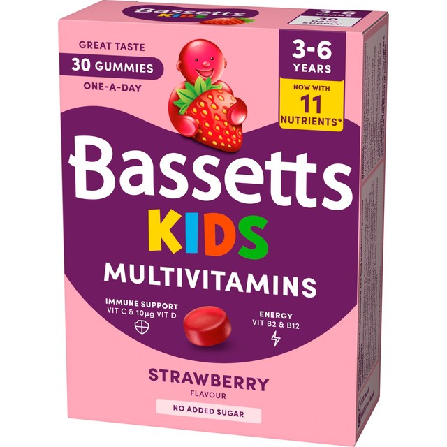 Bassetts strawberry multivitamin gummies 30 gummies - British product