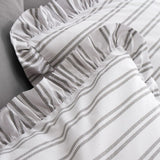 Turner Bianca Style Sisters Frill Stripe Double Duvet Cover (British brand)