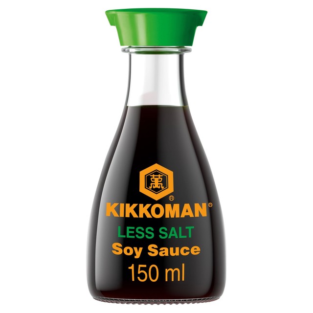 Kikkoman less salt soy sauce 43% reduced salt 150ml, UK version