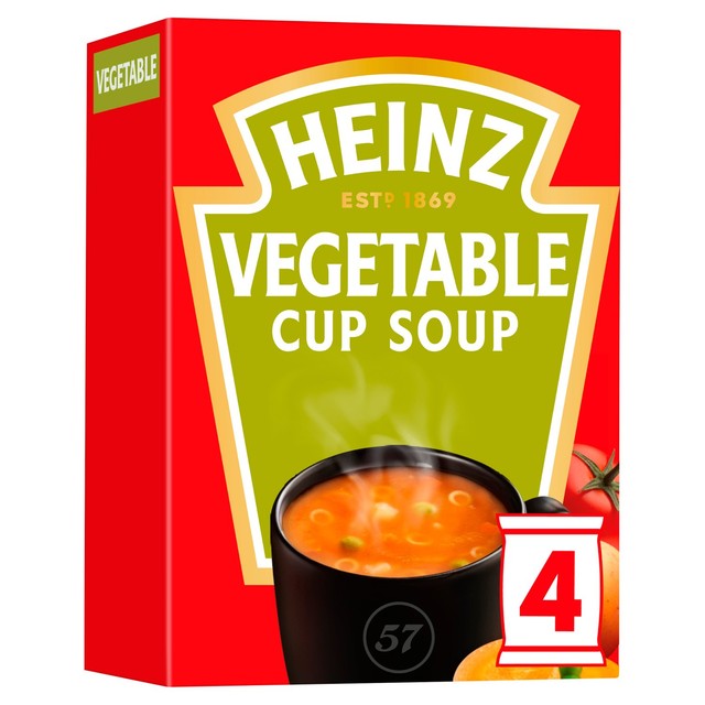 Heinz Vegetable Cup Soup 4 x 19g sachets, UK version