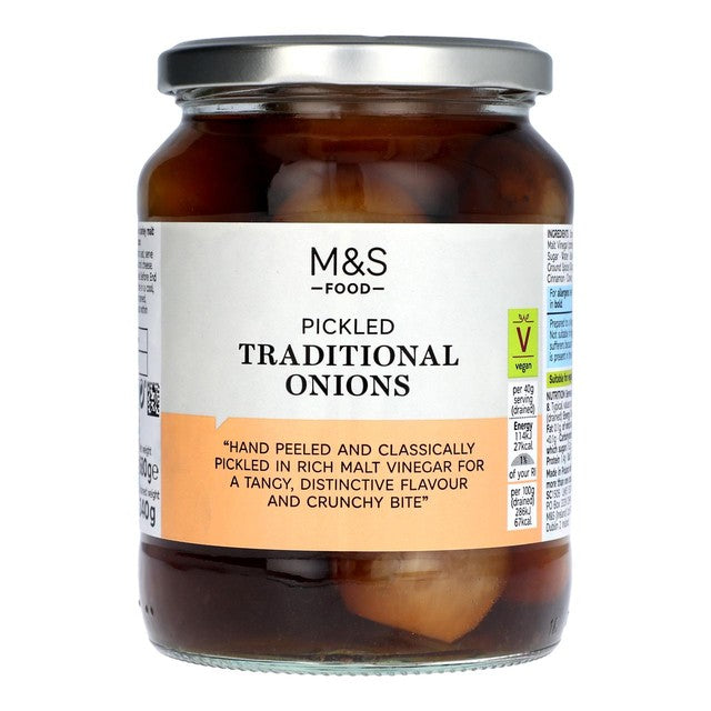M&S traditional pickled onions 680g, imported from the UK