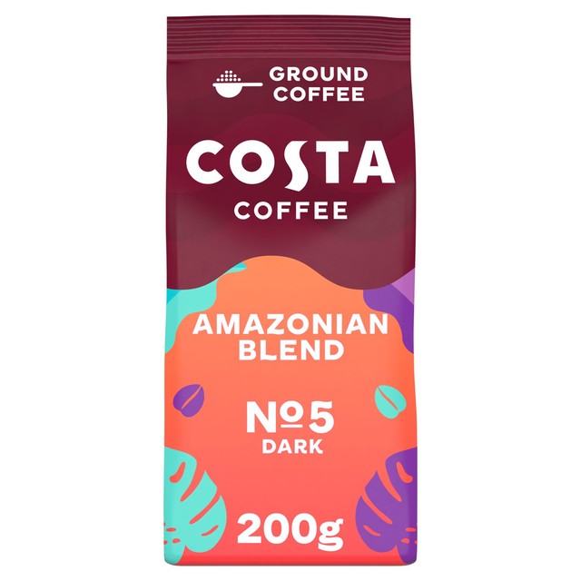 Costa Coffee Ground Coffee Intensely Dark Amazonian Blend 200g - British product