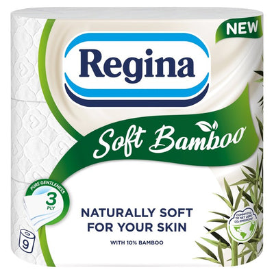 Regina Soft Bamboo Quilted Toilet Roll 9 Roll