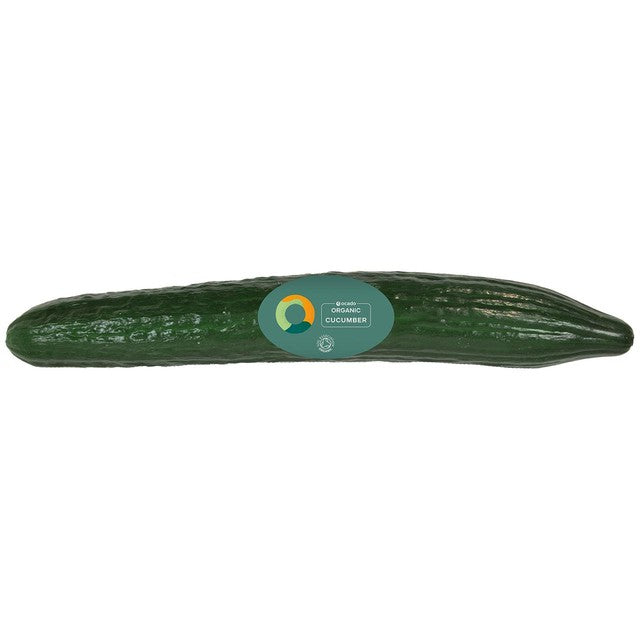 Ocado organic cucumber 220g, imported from the UK