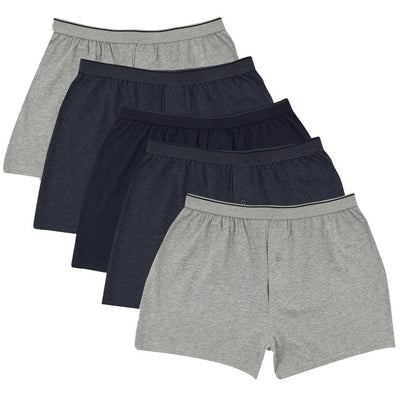M&S Cotton Cool & Fresh Jersey Boxers Denim Mix XL Men's Underwear