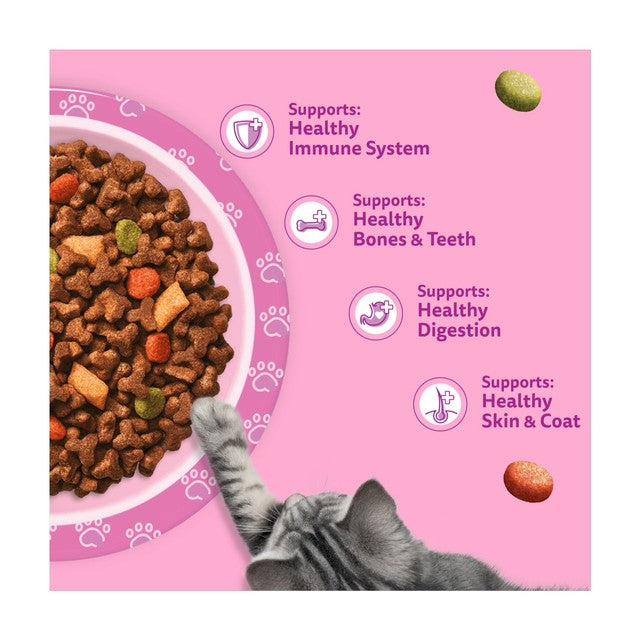 Whiskas kitten chicken dry cat food 800g (British brand)