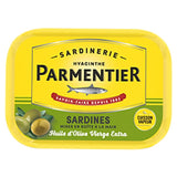 Parmentier sardines in extra virgin olive oil 135g, UK version