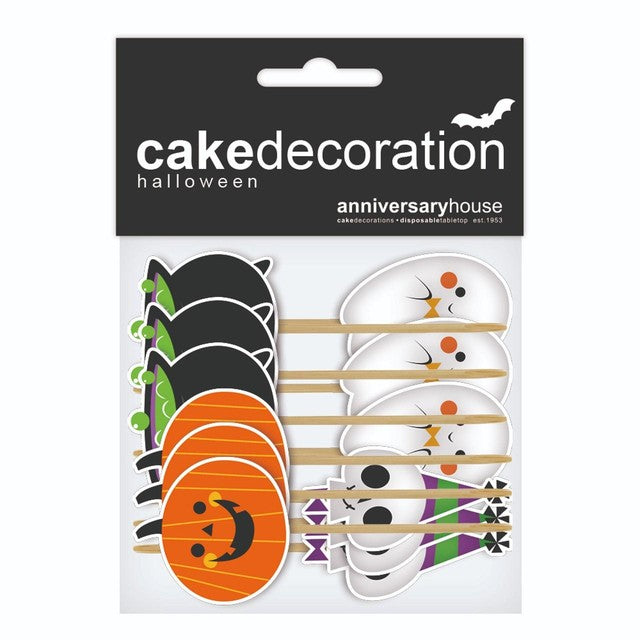 Anniversary House Halloween cupcake toppers 12 per pack - British product