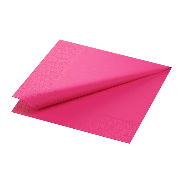 Duni pink 2 ply 33cm paper napkins, imported from the UK
