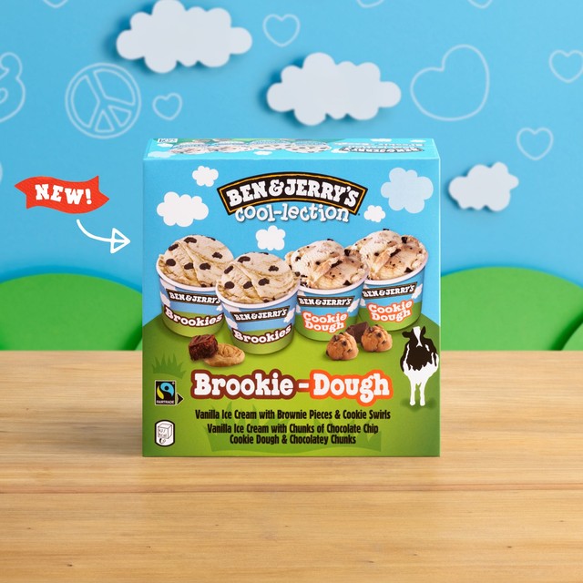 Ben & Jerry's Brookie Dough ice cream multipack 400ml - British product