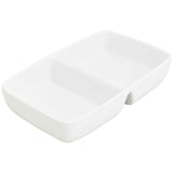 M&S ceramic divided vegetable serving dish white, imported from the UK